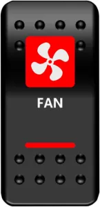 MOOSE OFFROAD FOUR WHEEL - SWITCH FAN POWER RED - 21060456