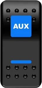 MOOSE OFFROAD FOUR WHEEL - SWITCH ROCKER AUX PWR BU - 21060538