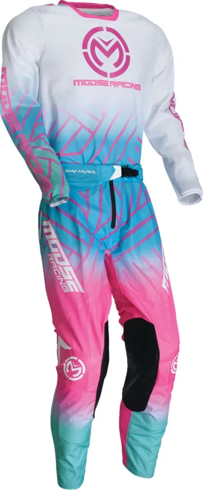 MOOSE OFFROAD SOFT-GOODS - JERSEY SAHARA PINK/BLUE/WHITE  - 29107956