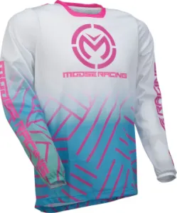 MOOSE OFFROAD SOFT-GOODS - JERSEY SAHARA PINK/BLUE/WHITE  - 29107956