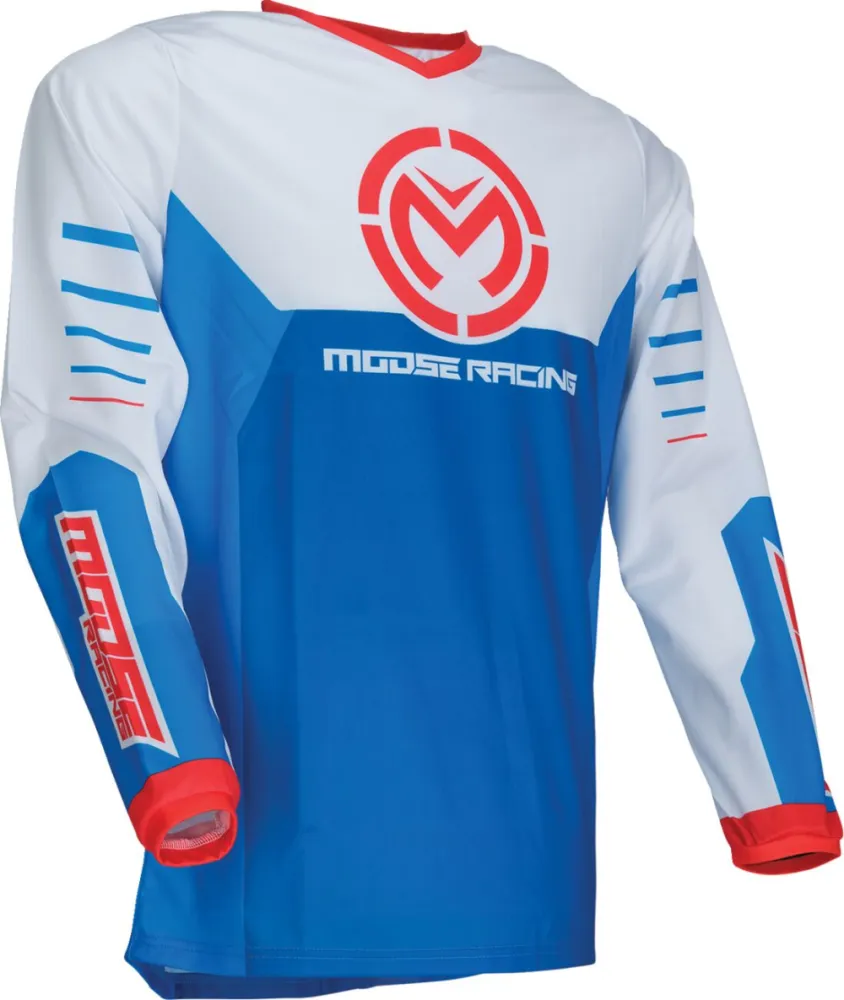 MOOSE OFFROAD SOFT-GOODS - JERSEY QUALIFIER RED/WHITE/BLU - 29108175