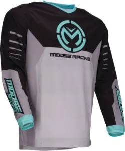 MOOSE OFFROAD SOFT-GOODS - JERSEY QUALIFIER GRAY/TEAL 2XL - 29108187