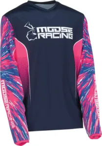 MOOSE OFFROAD SOFT-GOODS - JRSY YTH AGRD PK/BL SM - 29122257