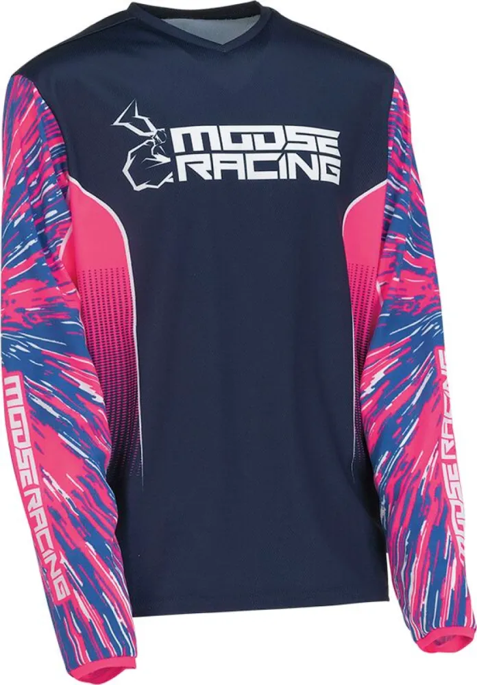 MOOSE OFFROAD SOFT-GOODS - JRSY YTH AGRD PK/BL XL - 29122260