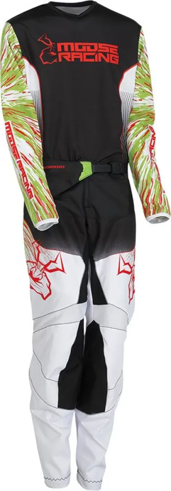 MOOSE OFFROAD SOFT-GOODS - JRSY YTH AGRD GN/RD/BK XS - 29122266