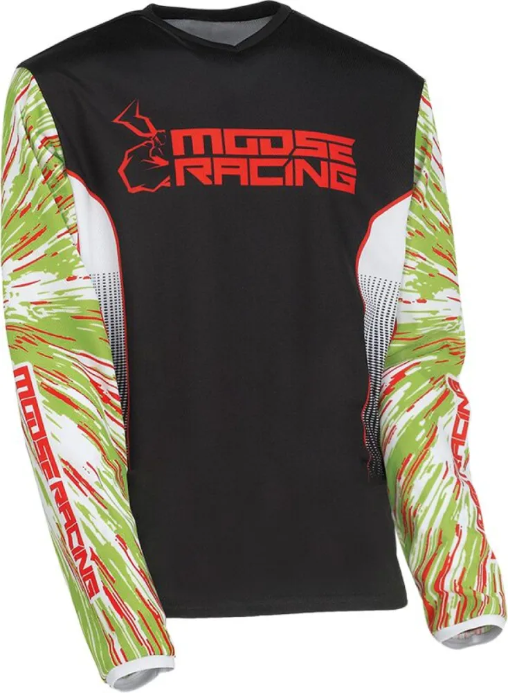 MOOSE OFFROAD SOFT-GOODS - JRSY YTH AGRD GN/RD/BK XS - 29122266