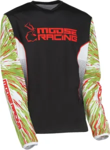 MOOSE OFFROAD SOFT-GOODS - JRSY YTH AGRD GN/RD/BK XS - 29122266