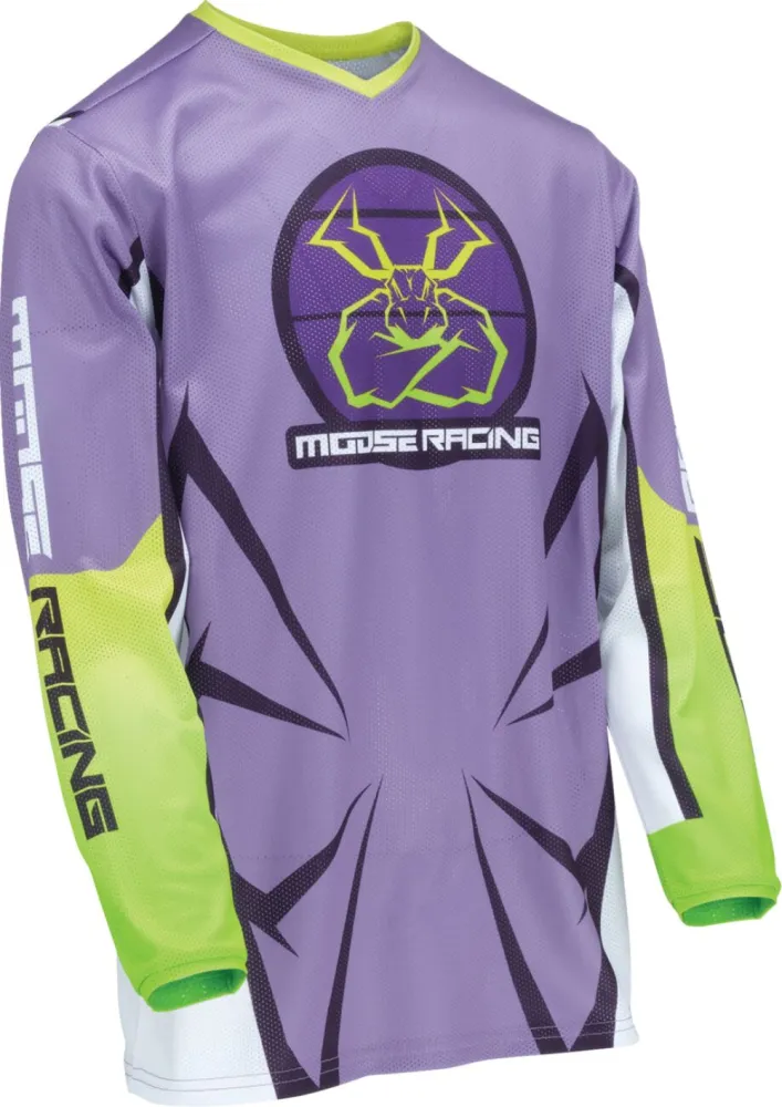 MOOSE OFFROAD SOFT-GOODS - JERSEY YTH AGROID PU/WH MD - 29122476