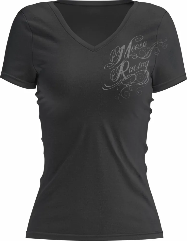 MOOSE OFFROAD SOFT-GOODS - TEE WMN FLOURISH SCRIPT BLACK  - 30314286