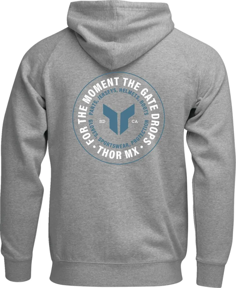 THOR - HOODIE ZIP UP BADGE HTR GRAY M - 30507024