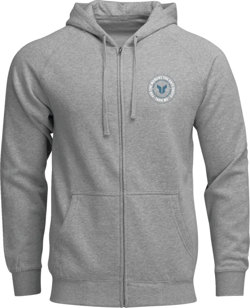 THOR - HOODIE ZIP UP BADGE HTR GRAY M - 30507024