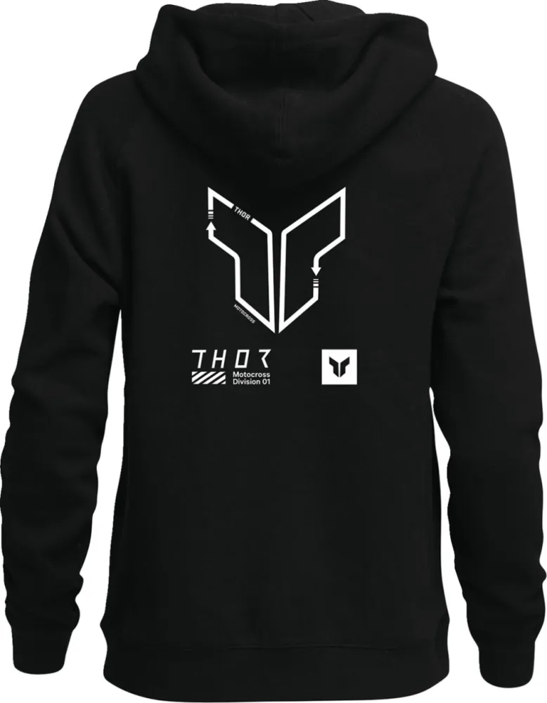 THOR - HOODIE WOMENS TRAX BLACK MD - 30511236