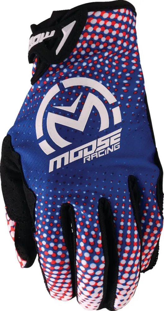 MOOSE OFFROAD SOFT-GOODS - GLOVE SX1 RED/WHITE/BLUE LG - 33308062