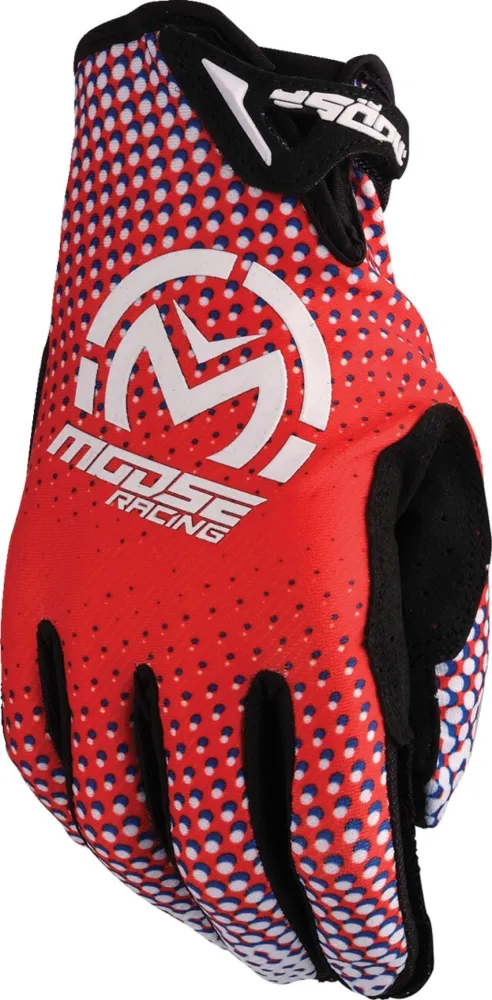 MOOSE OFFROAD SOFT-GOODS - GLOVE SX1 RED/WHITE/BLUE LG - 33308062