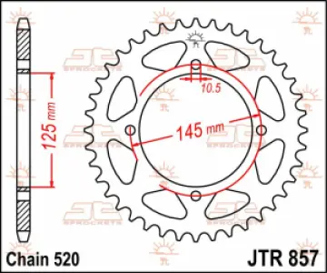 JT SPROCKETS - SPROCKET REAR 46T 520 - 12100739
