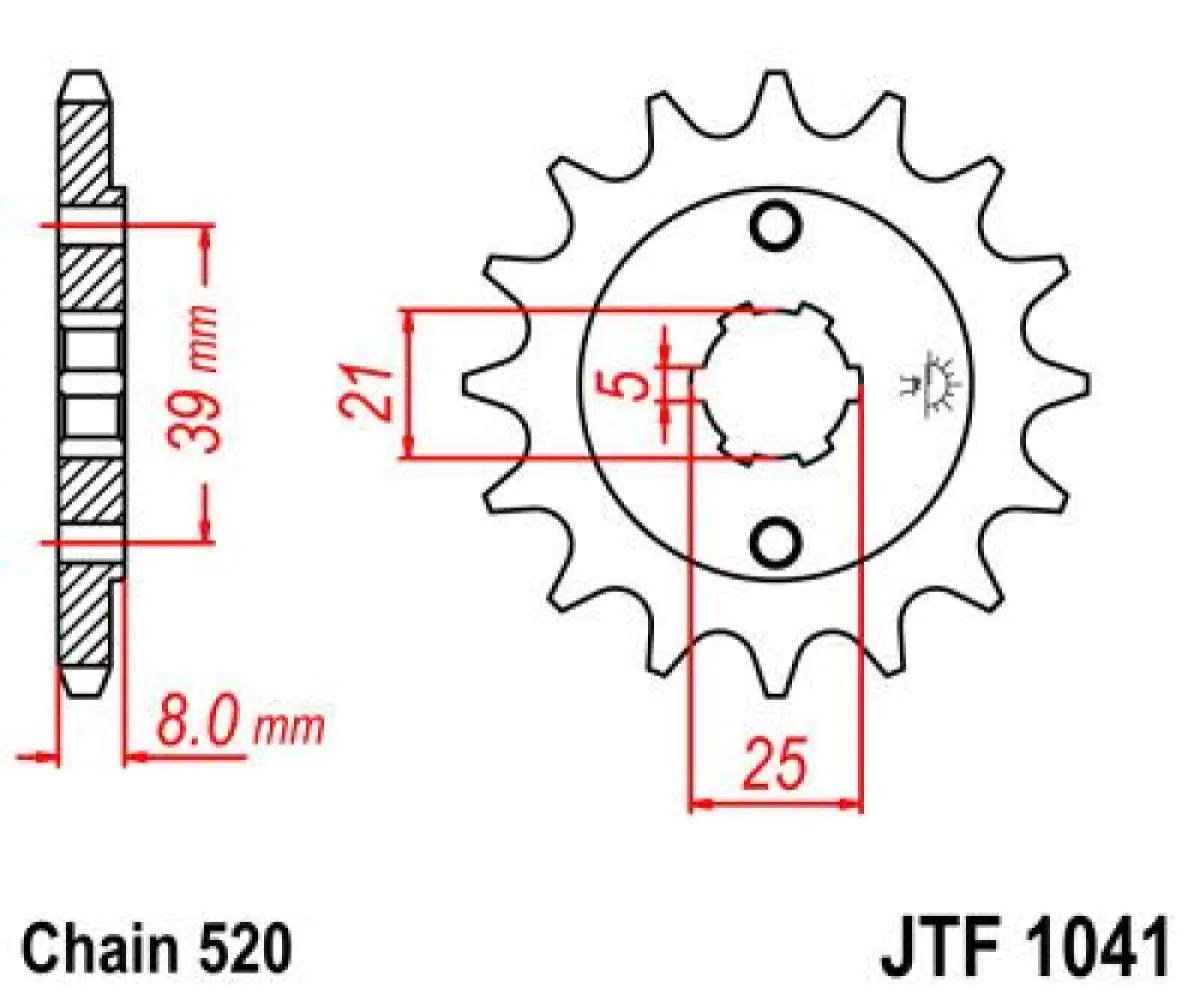 JT SPROCKETS - SPROCKET FRONT 14T 520 - 12120778
