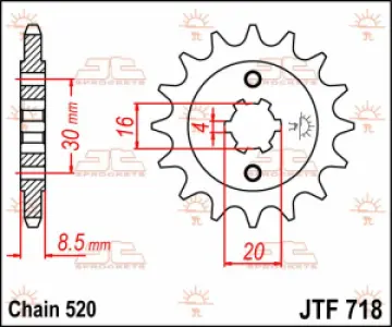 JT SPROCKETS - SPROCKET FRONT 12T 520 - 12120783