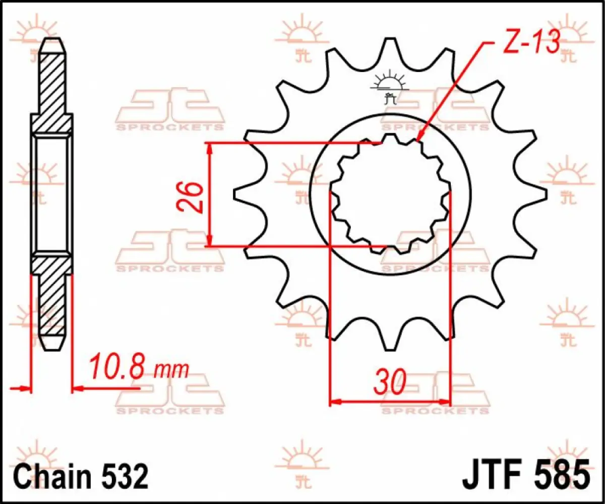 JT SPROCKETS - SPROCKET FRONT 17T 532 - 12120806