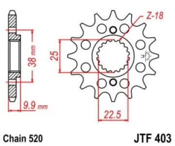 JT SPROCKETS - SPROCKET FRONT 14T 520 - 12121164