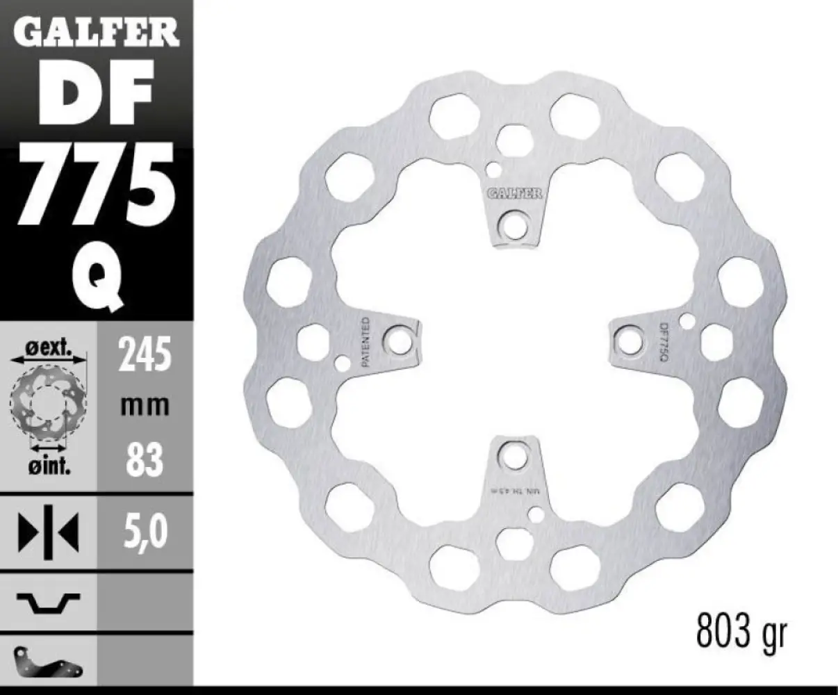 GALFER - BRAKE DISC FIXED CUBIQ - 17104109