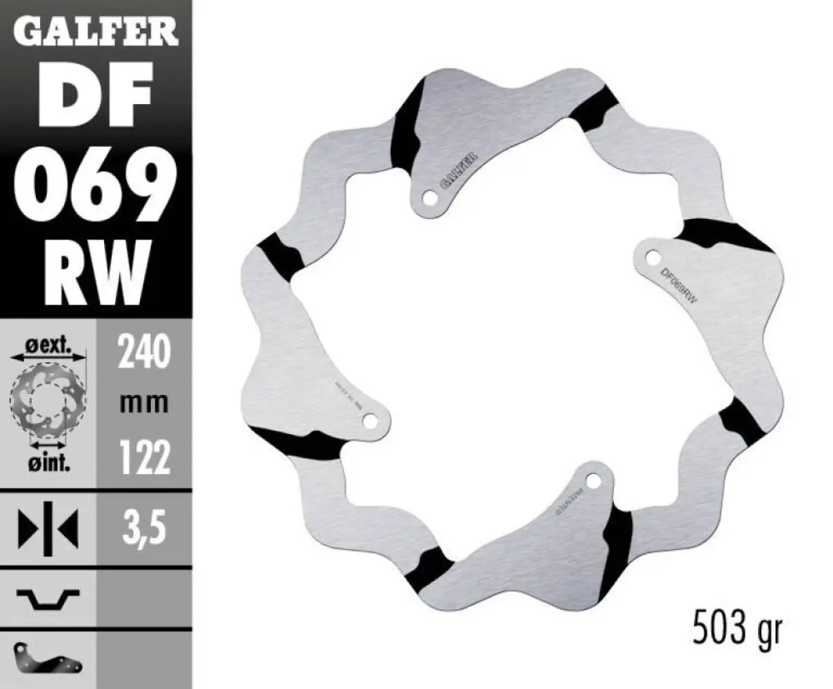 GALFER - BRAKE DISC FIXED WAVE GROOVED - 17111712