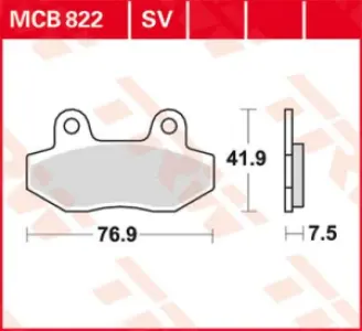 TRW - BRAKE PAD TRW MCB822 - 17200151
