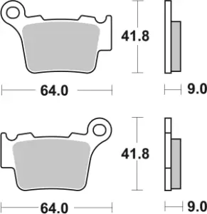 SBS - BRAKE PAD CAR/CER PER - 17200969