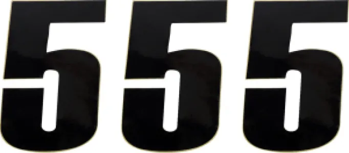 MOOSE OFFROAD HARD-PARTS - NUMBER MSE #5 4.5 BLACK - 43100645