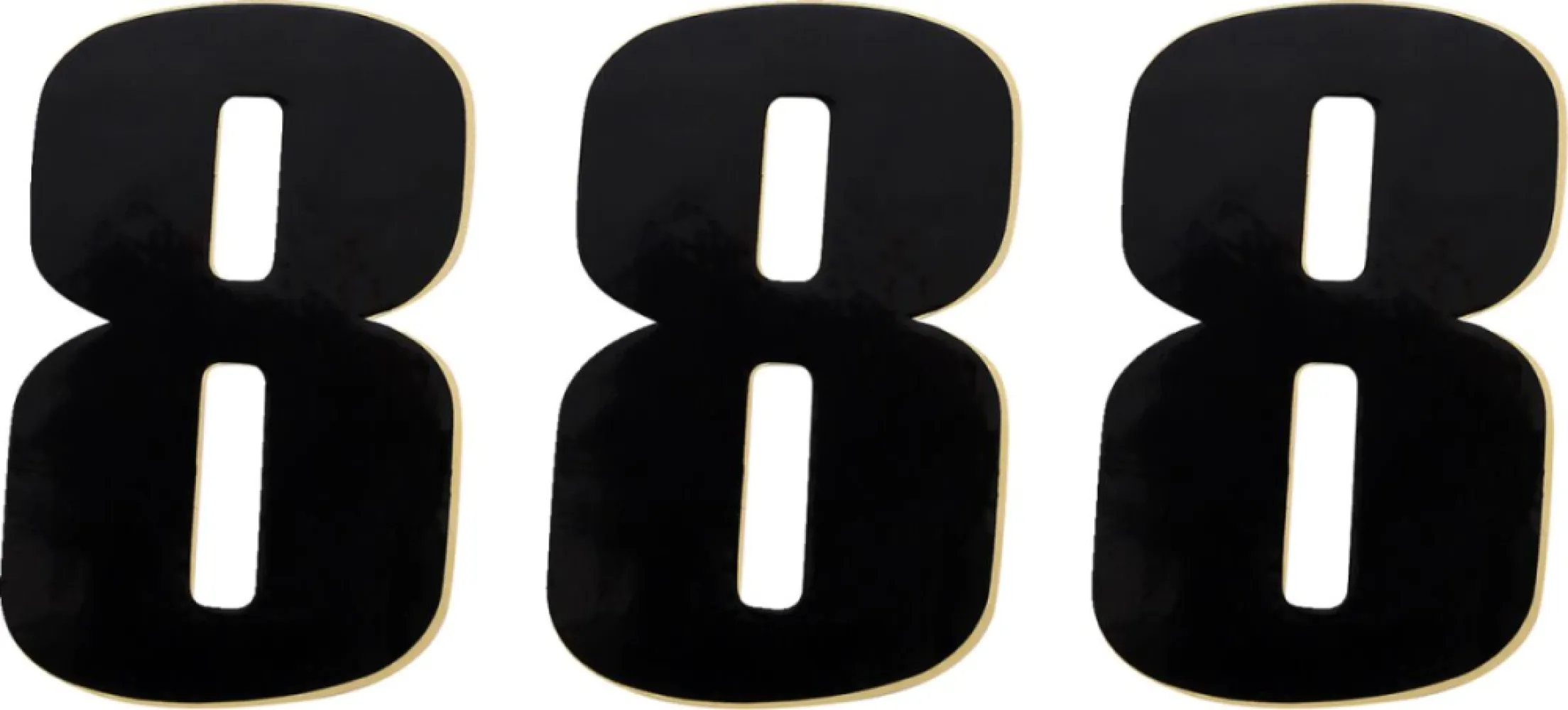 MOOSE OFFROAD HARD-PARTS - NUMBER MSE #8 4.5 BLACK - 43100648