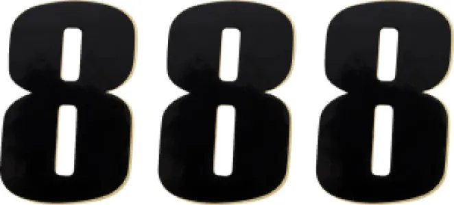 MOOSE OFFROAD HARD-PARTS - NUMBER MSE #8 4.5 BLACK - 43100648