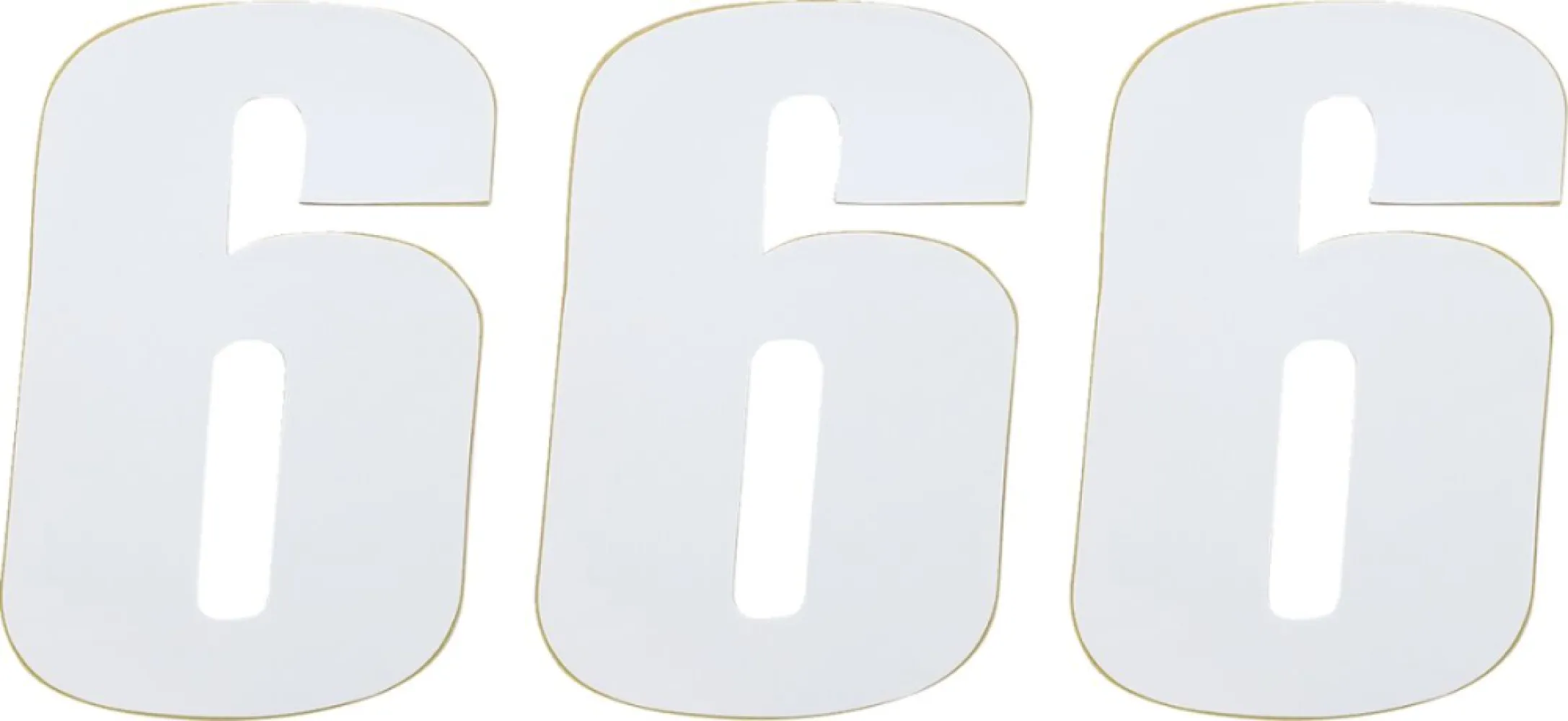 MOOSE OFFROAD HARD-PARTS - NUMBER MSE #6 4.5 WHITE - 43100656