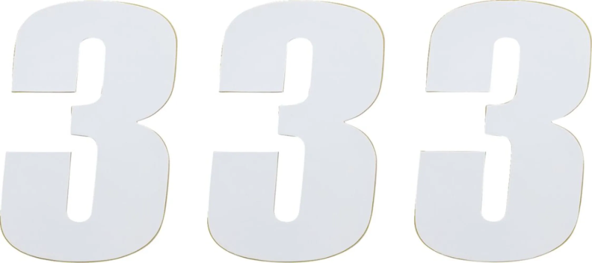 MOOSE OFFROAD HARD-PARTS - NUMBER MSE #3 4.5 WHITE - 43100653