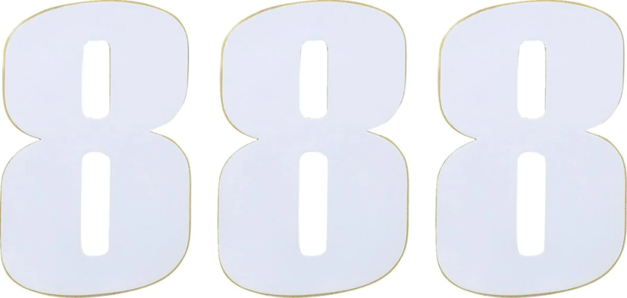 MOOSE OFFROAD HARD-PARTS - NUMBER MSE #8 4.5 WHITE - 43100658