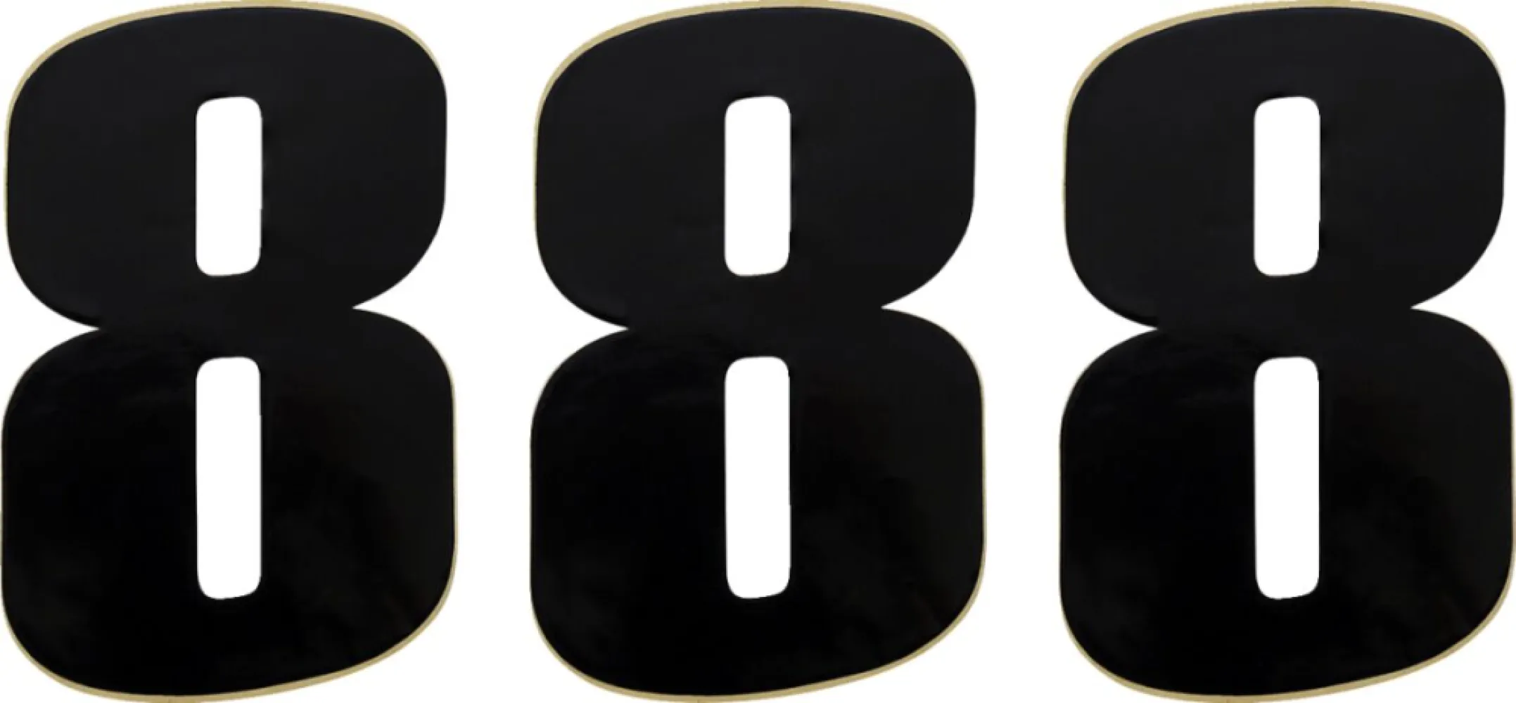 MOOSE OFFROAD HARD-PARTS - NUMBER MOOSE #8 6 BLACK - 43100668
