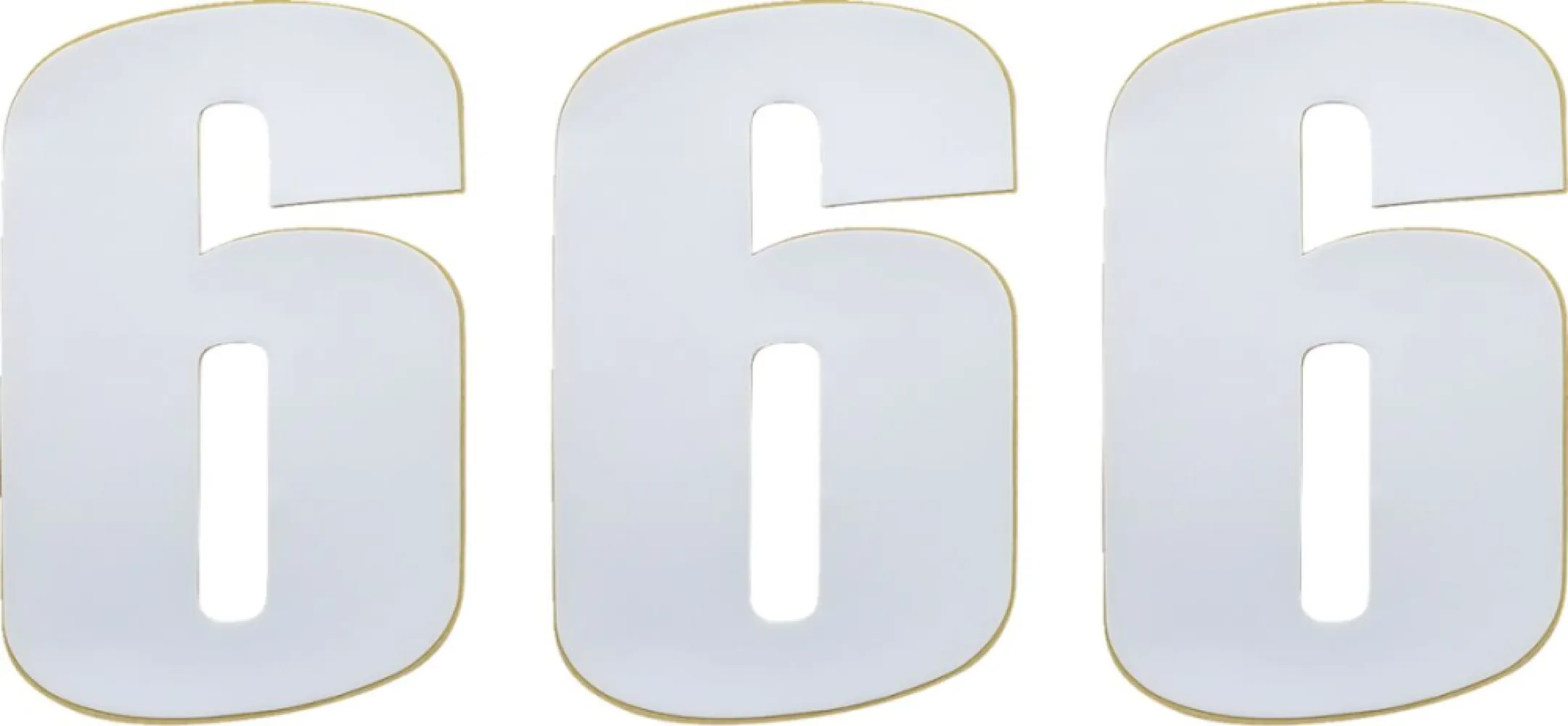 MOOSE OFFROAD HARD-PARTS - NUMBER MOOSE #6 6 WHITE - 43100676