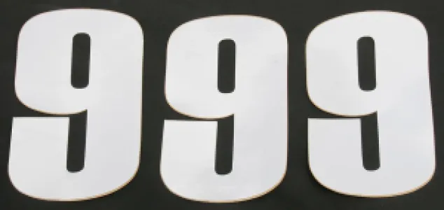MOOSE OFFROAD HARD-PARTS - NUMBER MOOSE #9 6 WHITE - 43100679