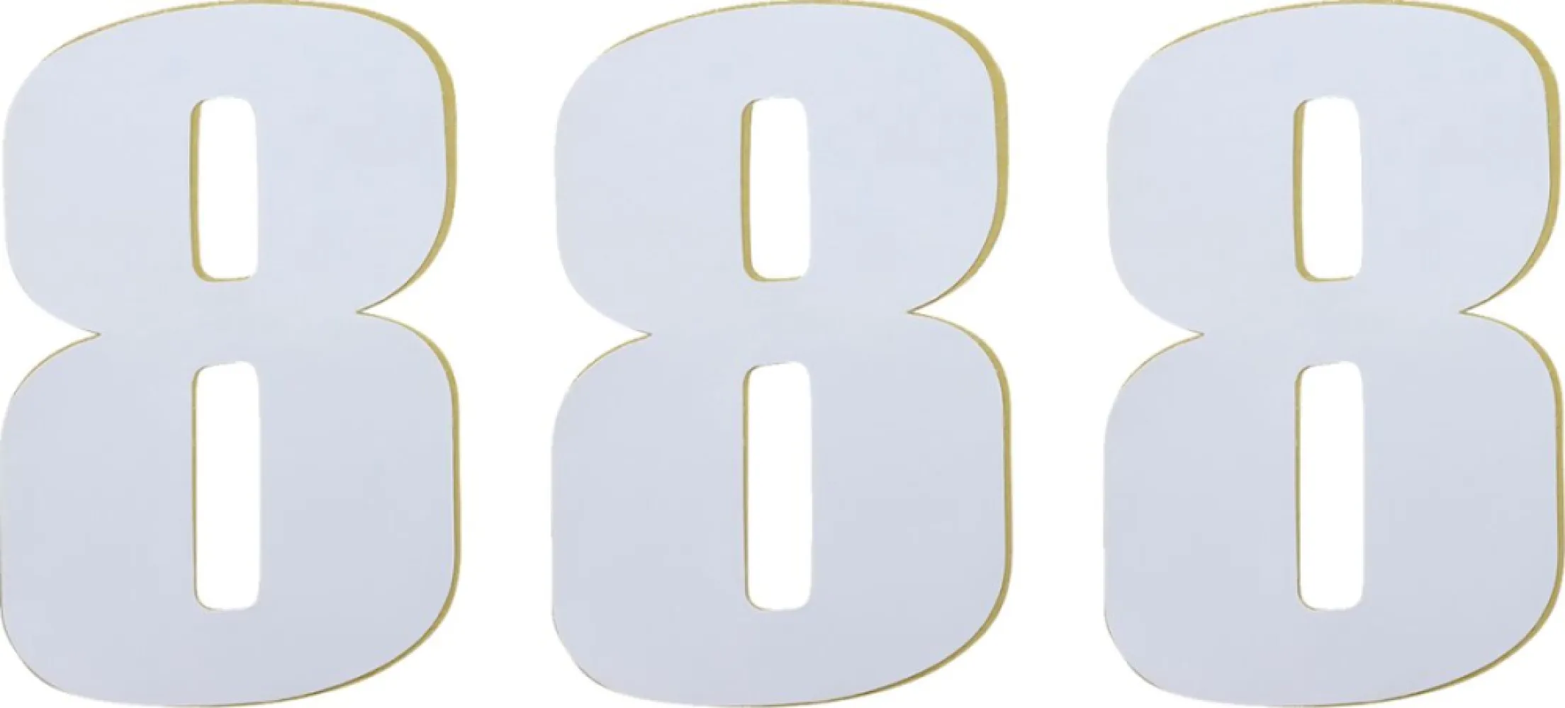 MOOSE OFFROAD HARD-PARTS - NUMBER MOOSE #8 6 WHITE - 43100678