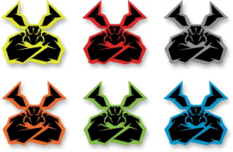 MOOSE OFFROAD SOFT-GOODS - DECAL S18 AGROID 6PK - 43202023