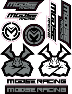 MOOSE OFFROAD SOFT-GOODS - DECAL SHEET MOOSE BK/SILV - 43202205