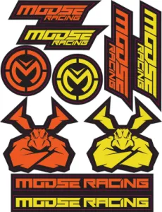 MOOSE OFFROAD SOFT-GOODS - DECAL SHEET MOOSE YL/OR - 43202206