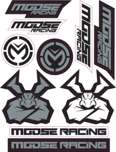 MOOSE OFFROAD SOFT-GOODS - DECAL SHEET MOOSE BK/SILV - 43202205