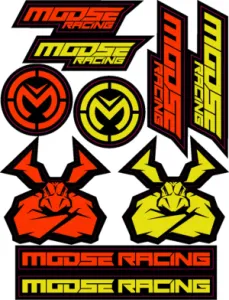 MOOSE OFFROAD SOFT-GOODS - DECAL SHEET MOOSE YL/OR - 43202206