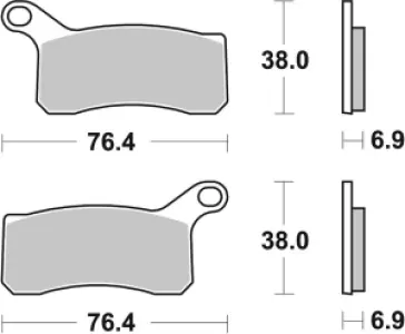 SBS - BRAKE PAD SINT/CAR OFF - 17211844