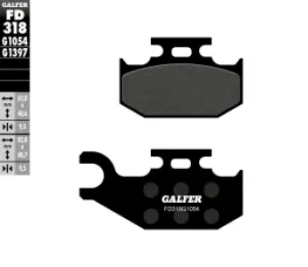 GALFER - BRAKE PAD SEMI METAL - 17213545