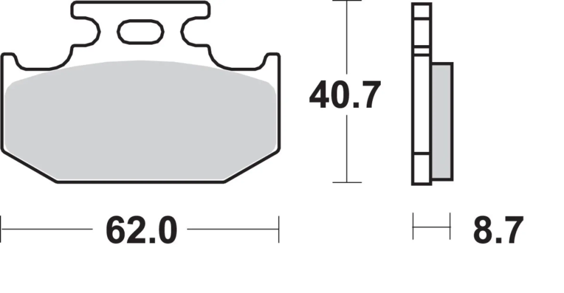 SBS - BRAKE PAD CAR/CER - 17220623