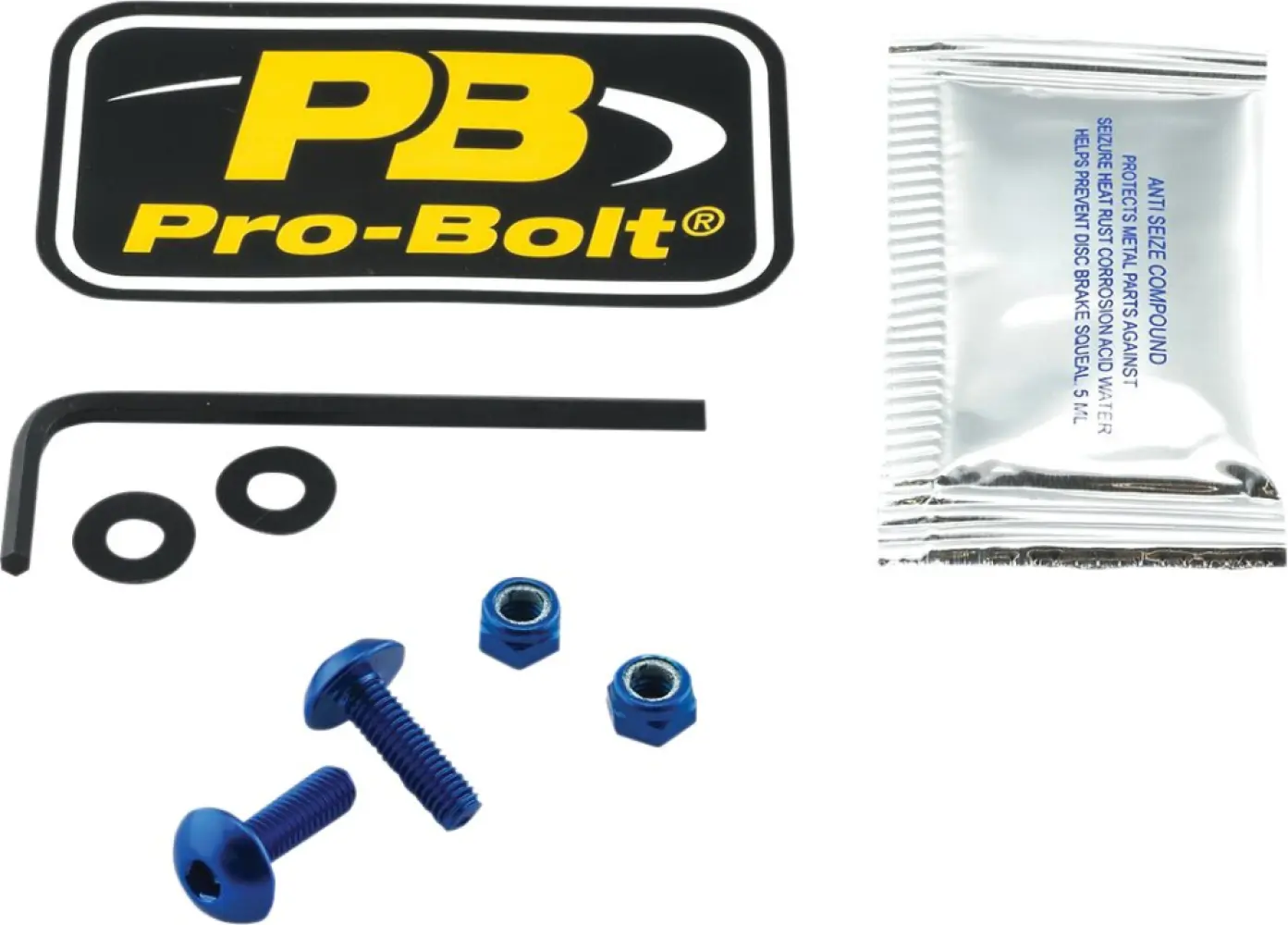 PRO BOLT - BOLT KIT LIC PLATE M6X16 BLUE - 20301602