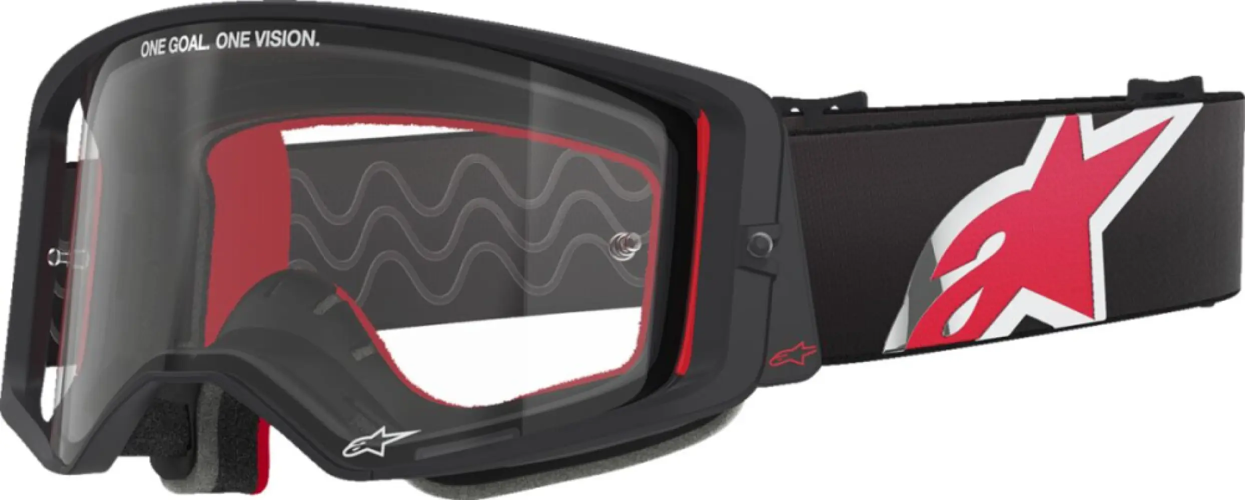 ALPINESTARS GOGGLES - GOGGLE SUPERTECH CORP BLK/RED  - 26013882