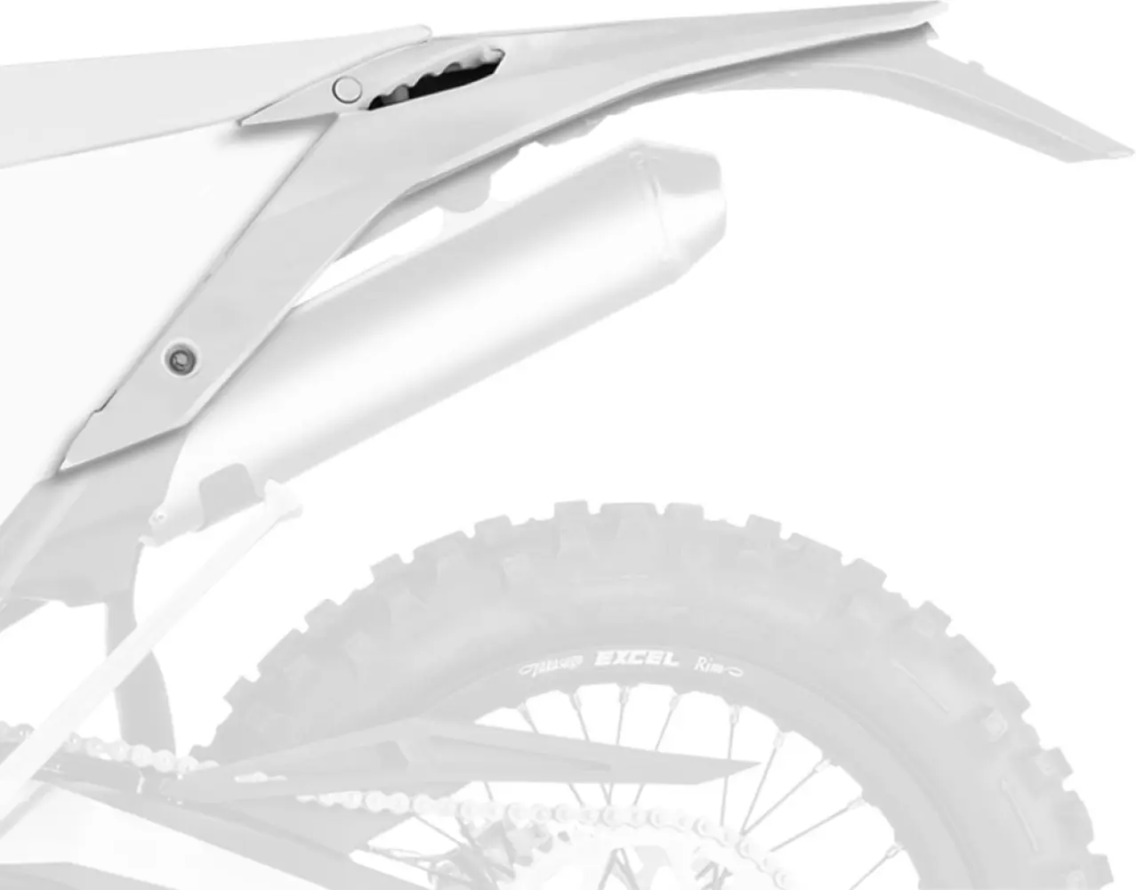 POLISPORT - FENDER RR BETA 18-19 WH  - 14032602