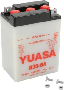 YUASA - BATTERY YUASA 6-VOLT DRY B38-6 - B386A