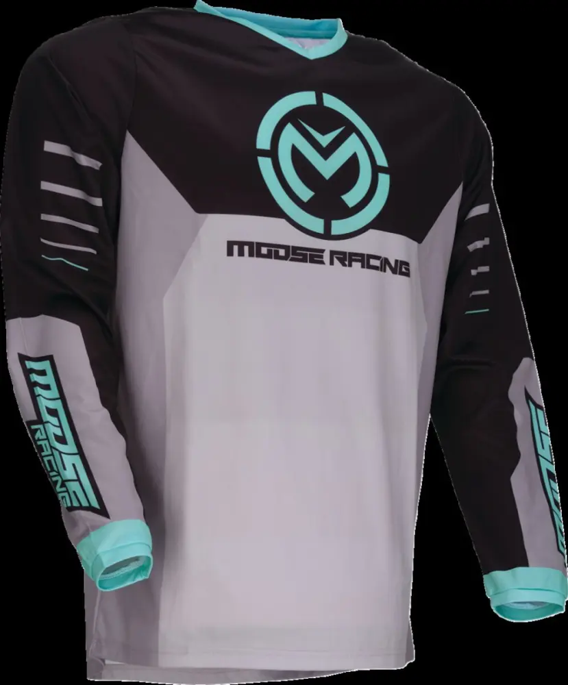 MOOSE OFFROAD SOFT-GOODS - JERSEY QUALIFIER GRAY/TEAL 2XL - 29108187